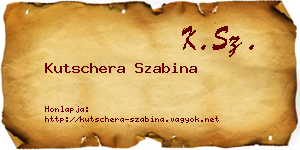 Kutschera Szabina névjegykártya